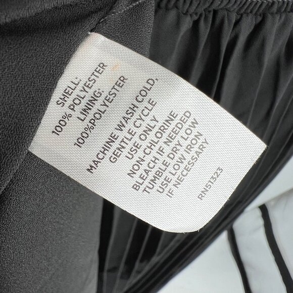 Halogen Pleated High Neck Sleeveless Handkerchief Dress Black Size Large NWOT - Picture 9 of 10